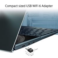 ASUS - USB-AX56 Nano AX1800 Dual-Band Wi-Fi 6 USB Network Adapter - Black - Angle
