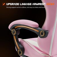 Bestier - Gaming Chair - PU Leather Fixed up Armrest Comfy Lumbar Support Ergonomic Arm Chair in ... - Angle