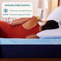 Sleep Innovations - 3 Inch Cooling Gel Infused Memory Foam Mattress Topper, Cool Comfort, Medium ... - Angle