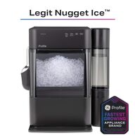 GE Profile - Opal 2.0 Ultra Nugget Ice Maker with Side Tank and Scale Inhibiting Filter - Carbon ... - Angle