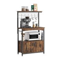 Bestier 31 inch 3 Tier Bakers Rack with Cabinet Kitchen Storage Shelves Microwave Oven Stand Coff... - Angle