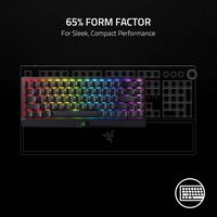 Razer - BlackWidow V4 Mini 65% HyperSpeed Wireless Orange Switch Gaming Keyboard with Hot-Swappab... - Angle