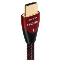 AudioQuest - Cinnamon 48 16.4' 4K-8K-10K 48Gbps HDMI Cable - Red on Black - Angle