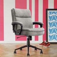 Click365 - Transform 2.0 Extra Comfort Ergonomic Mid-Back Desk Chair - Light Gray - Angle