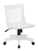 OSP Home Furnishings - Wood Bankers Home Office Wood Chair - White - Angle