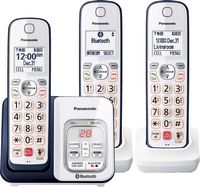 Panasonic - KX-TGD863A Link2Cell DECT 6.0 Expandable Cordless Phone System with Digital Answering... - Angle