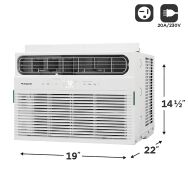 Frigidaire - 12,000 BTU 550 Sq. Ft. Window Air Conditioner with 11,000 BTU Supplemental Heat Func... - Angle