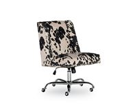 Linon Home Décor - Donora Microfiber Fabric Adjustable Office Chair With Chrome Base - Black and ... - Angle