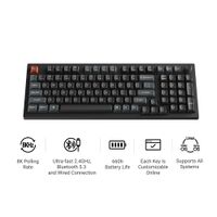 Keychron - V5 Ultra 8k 96% Custom Red Switch Mechanical Gaming Keyboard with Programmable ZMK Lau... - Angle