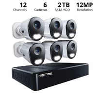 Night Owl - 8 Channel 6K (12MP) NVR with 6 (4K) Cameras and 2TB Storage, Expandable up to 4 Addit... - Angle