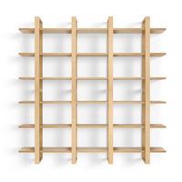 Burrow - Index Hardwood 18-Shelf Bookshelf - Oak - Angle