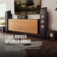 Polk Audio - Signature Elite ES60 Hi-Res Tower Speaker - Stunning Black - Angle