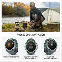 Garmin - Instinct  3 GPS Smartwatch 50 mm AMOLED - Neotropic with Twilight Band - Angle