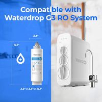 Waterdrop - Replacement Filter for B-BBY-G3P800-W and B-BBY-G3-W Reverse Osmosis System, 6 Month ... - Angle
