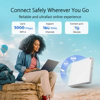 ASUS - RT-AX57 Go AX3000 Dual-Band Wi-Fi 6 Travel Router - White - Angle