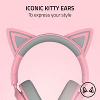 Razer - Kraken Kitty V3 X Wired Over-the-Ear Gaming Headset for PC, PlayStation, Nintendo Switch,... - Angle
