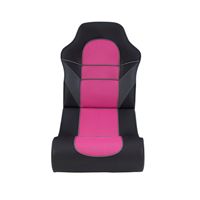Linon Home Décor - Kendon Faux Leather Rocking Gaming Chair - Black and Pink - Angle