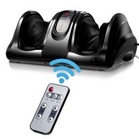Costway - Shiatsu Foot Massager Kneading and Rolling Leg Calf Ankle with Remote Black - Black - Angle