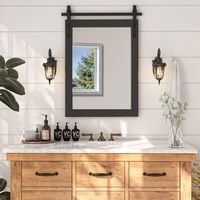 LOVMOR - Rectangle Framed Wall Bathroom Vanity Mirror Accent Mirror - 22