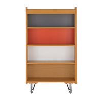 Linon Home Décor - Pollard Multicolor 4-Shelf Bookcase - Natural - Angle