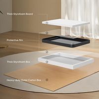 Bestier 36 x 24 Inches Bathroom Mirror Tempered Glass LED Vanity Mirror for Wall,Aluminum Alloy F... - Angle