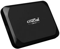 Crucial - X9 1TB External USB-C SSD - Black - Angle