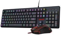 REDRAGON - S107-BA Gaming Keyboard and Mouse Combo, RGB Backlit Gaming Keyboard & 3200 DPI Mouse,... - Angle