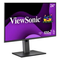 ViewSonic - VG2452 24 IPS FHD Ergonomic Monitor (USB Hub, HDMI, DisplayPort) - Black - Angle