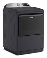 Maytag - 7.4 Cu Ft. Smart Electric Dryer with Steam and Pet Pro Option - Midnight Steel - Angle
