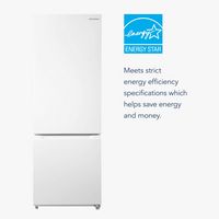 Insignia™ - 11.5 Cu. Ft. Bottom Mount Refrigerator with ENERGY STAR Certification - White - Angle