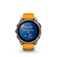 Garmin - fēnix 8 AMOLED Sapphire GPS Smartwatch 47mm Fiber-reinforced polymer - Titanium - Angle