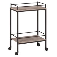 Camden&Wells - Barnes Bar Cart - Antiqued Gray Oak - Angle