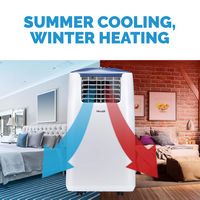 NewAir - 525 Sq. Ft. 8,532 BTU Portable Air Conditioner with Heating Function and Remote Control ... - Angle
