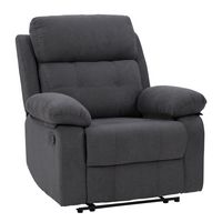 CorLiving - Oren Manual Recliner - Dark Grey - Angle