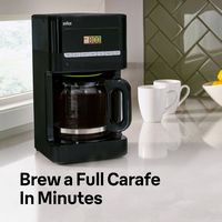 Braun - BrewSense 12-Cup Drip Coffee Maker - Black - Angle