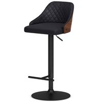 Simpli Home - Edwin Adjustable Bar Stool - Black - Angle