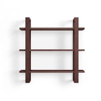 Burrow - Index Hardwood 3-Shelf Bookshelf - Walnut - Angle