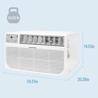 Keystone - 14,000 BTU 230V Through-the-Wall Air Conditioner with Follow Me LCD Remote Control - W... - Angle