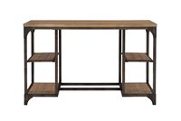 Linon Home Décor - Barlyn Four-Shelf Writing Desk - Weathered Driftwood - Angle