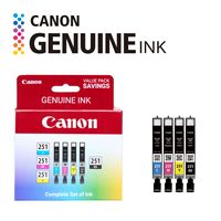 Canon - CLI- 251 4-Pack Standard Capacity Ink Cartridges - Photo Black/Cyan/Magenta/Yellow - Angle