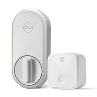Yale - Smart Lock Conversion Kit – Works with Existing Deadbolt & Keys | Wi-Fi Access - Silver - Angle
