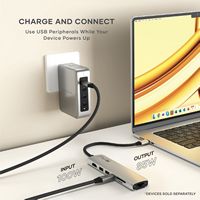 Satechi - 7-in-1 USB-C Slim Multiport Adapter w/ Ethernet, 4K HDMI, 60W USB-C, 2 USB-A, SD/Micro ... - Angle