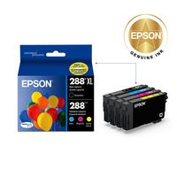 Epson - 288/288XL 4-Pack Ink Cartridges High Capacity and Standard Capacity - Black/Cyan/Magenta/... - Angle