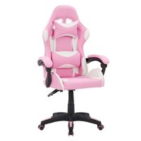 CorLiving - Ravagers Gaming Chair - Pink and White - Angle