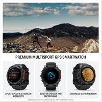 Garmin - fēnix 8 AMOLED  GPS Smartwatch 51mm Fiber-reinforced polymer - Slate Gray - Angle
