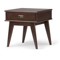 Simpli Home - Draper Mid Century End Table - Medium Auburn Brown - Angle