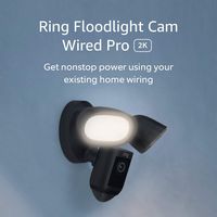 Floodlight Cam Pro with 2K Video and Ring Vision, 2 LED Lights, Dual Band Wi-Fi, and 3D Motion De... - Angle