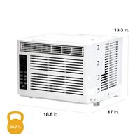 Whirlpool - 350 Sq. Ft. 8,000 BTU Window Air Conditioner - White - Angle