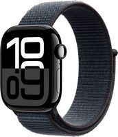 Apple Watch Series 10 (GPS+Cellular) 42mm Aluminum Case with Ink Sport Loop - Jet Black - Angle