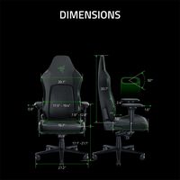 Razer - Iskur V2 Gaming Chair - Dark Grey - Angle